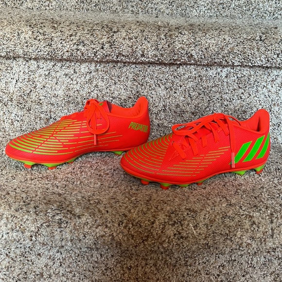 Adidas Predator Edge.4 Soccer boots/shoes - orange and lime green - Picture 2 of 4